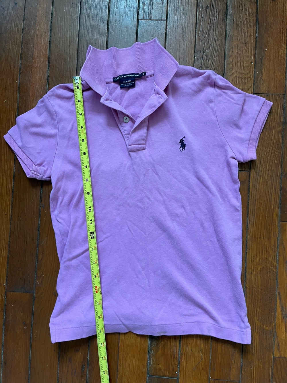 Ralph Lauren Pink Girls Polo Shirt with Navy Pony
